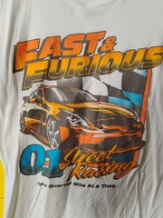 Vint. Fast and Furious Mens Shirt Adult Size Small 36-40 White 01 Street Racing