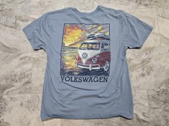 VW Volkswagen Bus Vehicle Beach T-Shirt Mens Sz M Blue Van Tee Official