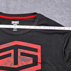 Tapout T-Shirt Mens XL Black Red Graphic Logo Performance Training MMA Gym Tee