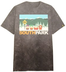 South Park ~T-Shirt ~ Size 2XL ~ Bus Stop ~ Black Mineral Wash
