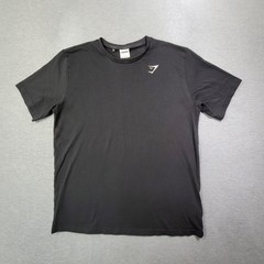 Gymshark T Shirt Mens Large Black Crew Neck Gym Workout Casual Logo
