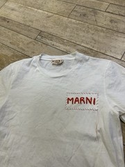 Size 48 – S / M – Marni Stitched Logo Tee – White