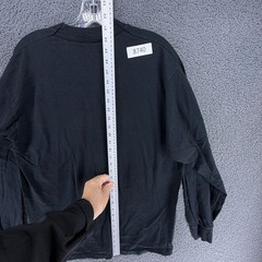VTG BVD Premium Series T Shirt Mens XL Black Long Sleeve Made In USA Plain Blank