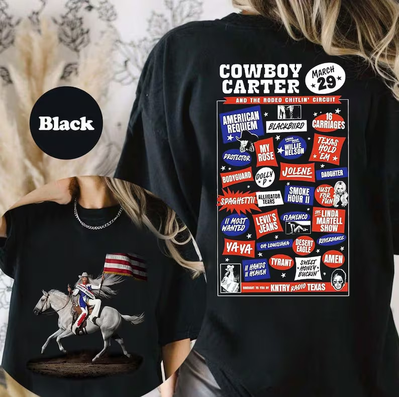 Cowboy Carter T-Shirt, Beyoncé Rodeo Tour 2025 Merch