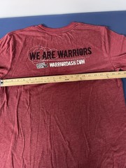 Warrior Dash Men’s Short Sleeve T-Shirt Size Large Burgandy Cotton Blend