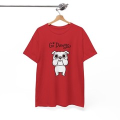 Go Dawgs Bulldog T-Shirt – Cute Dog Graphic Red Tee – UGA Football Game Day