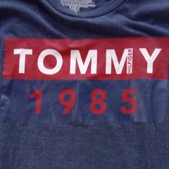 Tommy Hilfiger Tommy 1985 Logo Graphic Blue Long Sleeve Crew Neck T-Shirt Kids M