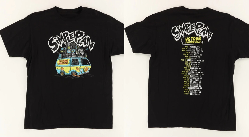 Simple Plan Mystery Mobile Summer Tour 2023 Graphic Multicolor Unisex T Shirt