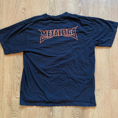 Metallica Band T-Shirt Mens Size L Large Black Single Stitch The Roxx Tag Used