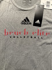 Adidas Creator Tee Men’s Medium BEACH ELITE Volleyball Short Sleeve Gray T-shirt