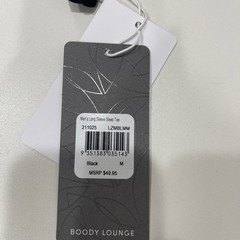 Boody Men’s Long Sleeve Sleep Tee Black M