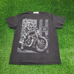 Skull Biker Shirt Large 22×28 Faded