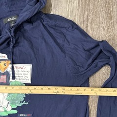 RLX Ralph Lauren Hooded T-Shirt Men L Navy 2025 USA Ryder Cup Polo Bear Golf