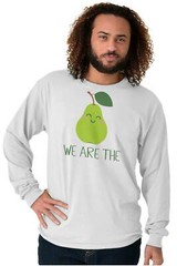 Fruit Humor Cute Funny Pun His Hers Couples Long Sleeve Tshirt for Men or Women