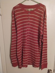 FOUNDRY MENS WAFFLE KNIT THERMAL LONG SLEEVE SHIRT XLT RUST