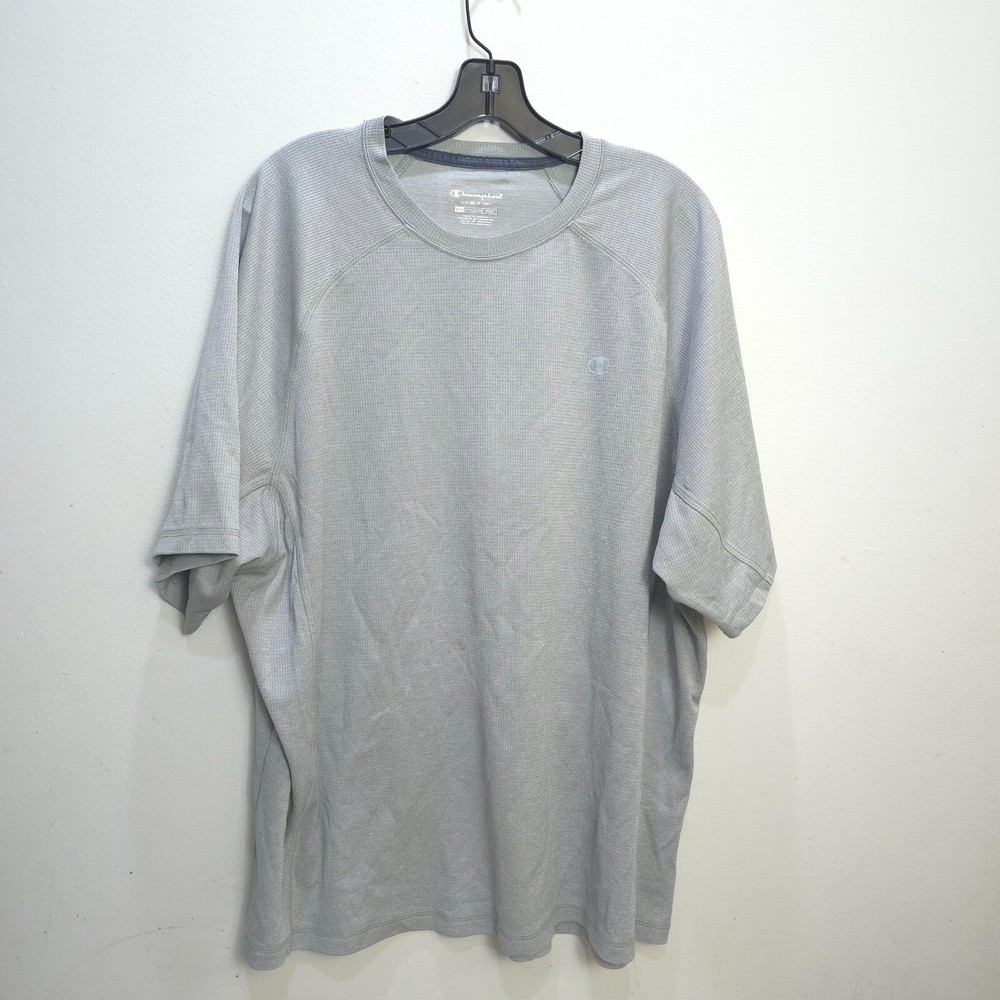 Champion Double Dry Shirt Mens 2XL Sports Short Sleeve Crew Neck Pullover Gray