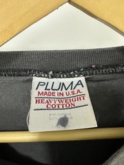 VTG 90s PLUMA Heavyweight Worn Cotton Blank FADED Long Sleeve T-Shirt Size XL