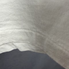 RARE Vintage Single Stitch Tultex Test Print T Shirt Large USA Made White Blue