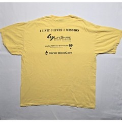 Vintage Mash Bash Blood Drive Shirt Yellow Gildan Graphic XL Charity Event Tee