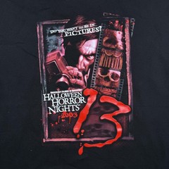 Vintage Universal Studios Halloween Horror Nights 13 Shirt Mens XL Black 2003
