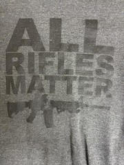 All Rifles Matter Shirt Mens Small Gray Knocker Gun Rifle Graphic Tee Patriotic