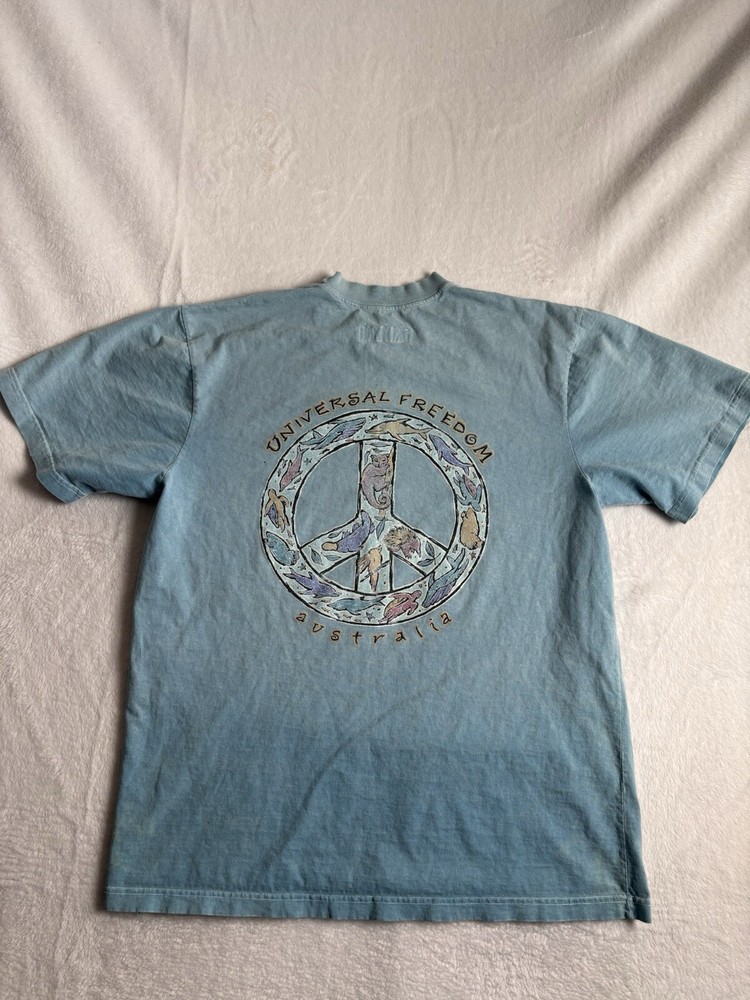 VTG Arrawarra Australia Universal Freedom Blue Shirt Distressed Men’s Medium *