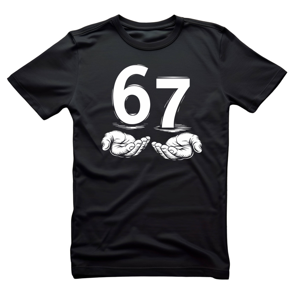 Six Seven 67 Kids Teen Boys Men 6-7 Meme Hands Funny T-Shirt, Unisex