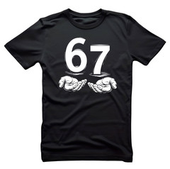 Six Seven 67 Kids Teen Boys Men 6-7 Meme Hands Funny T-Shirt, Unisex