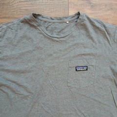 Patagonia Pocket T-Shirt Mens Extra Large Gray Organic Cotton Short Sleeve 53255