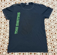 Y2K The Smiths Band T Shirt Size Small Black Faded Graphic Print Indie Rock