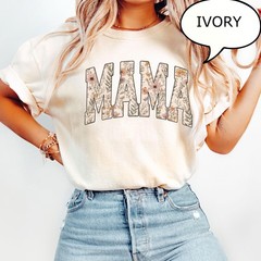 Vintage Floral Mama Shirt Retro Spring Mom Flower Mothers Day Garden Gift Tee