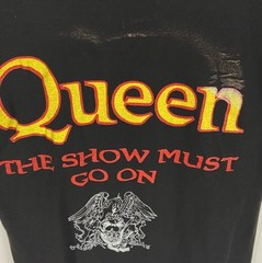 Vintage 90s Freddie Mercury Mr Bad Guy Show Must go On Queen Tee rare rock UK