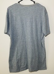 Lee Jeans Original Men’s T-Shirt Size Large Grey Striped With Patch Logo Casual
