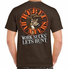 Rebel Hunters Work Sucks Let’s Hunt Logo T-Shirt