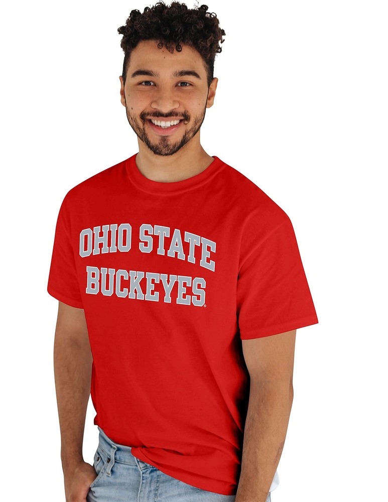 Blue 84 Mens Ohio State Buckeyes T-Shirt Arched Team Color Team Color Medium