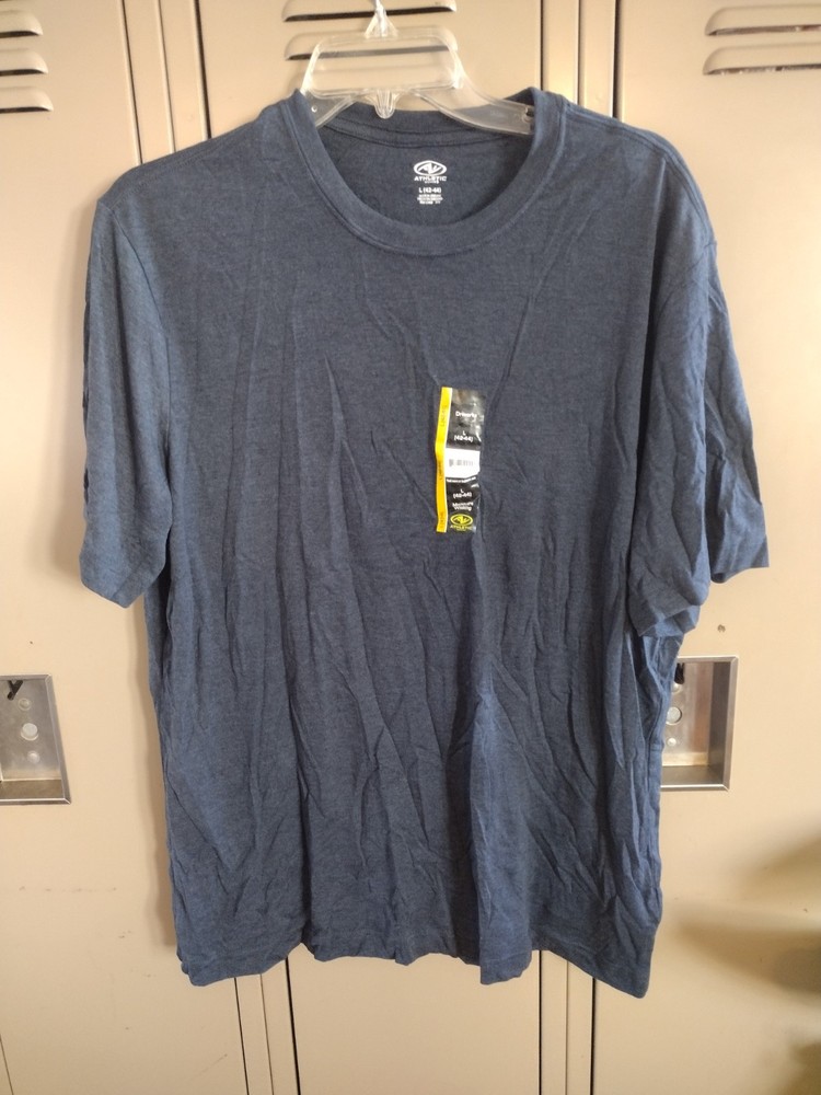 Athletic Works Men’s Short Sleeve L Driworks Moisture Wicking Blue. Nwt