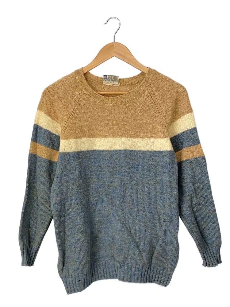 Other Brands Knit Sweater (Thick) M Wool BEG Solid Color