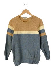 Other Brands Knit Sweater (Thick) M Wool BEG Solid Color