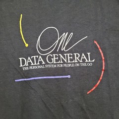Vintage 80s Data Computer Shirt Teens Medium 16×25 USA