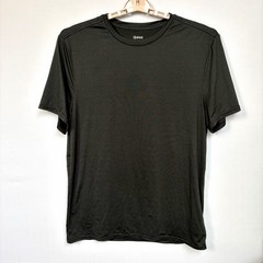 Quince Flowknit Breeze Performance Tee Shirt Men L Heather Black Athletic GUC