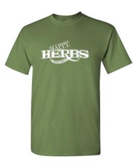 HAPPY HERBS Finest Quality – funny retro – Unisex Cotton T-Shirt Tee Shirt