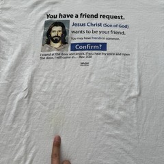 Sz XL – Vintage Y2K Jesus Tee – Facebook Friend Request Jesus Shirt – Kerusso