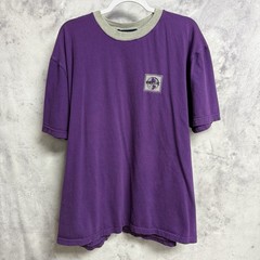 Vintage Eddie Bauer EBTEK T Shirt Mens Large Purple Printed Logo