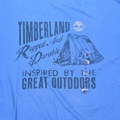 Timberland Great Outdoors T-Shirt Men’s Size L Blue Graphic Casual Cotton NWT
