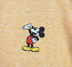Disney Original Mickey Shirt XL Orange Heather Embroidered Mickey Mouse Logo