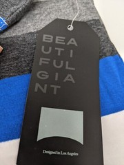 NWT ‘Beautiful Giant’ Men’s Short Sleeve T-Shirt Comfort Soft Striped (Size M)