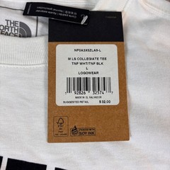 The North Face White Black Colleigiate Long Sleeve Shirt Men’s Sz Large NWT Flaw