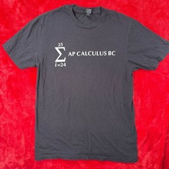 Gildan T-Shirt Men’s Black Small S Cotton AP Calculus Math Graphic Tee
