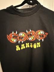 Ransom Graphic T-Shirt Men’s Small Black Devil Face Streetwear Cotton Tee
