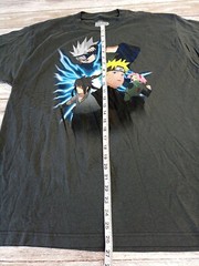 Naruto Shippuden T-shirt Size Extra Large XL gray Vintage Sasuke Kakashi 02-07